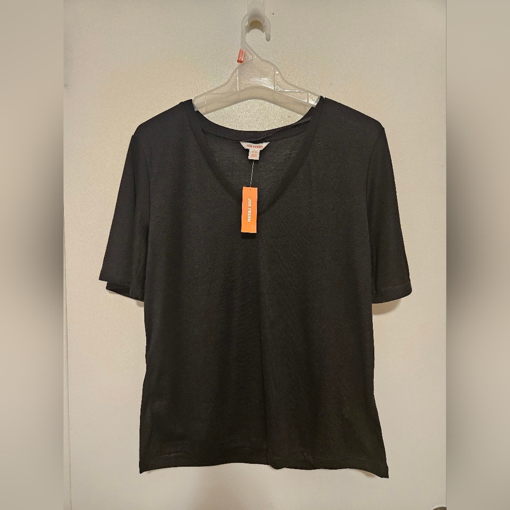 Black V-Neck Women's Shirt